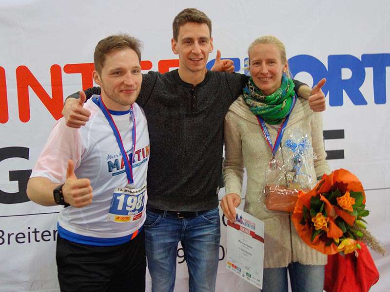 Mission erfolgreich beendet: Martin, Coach Oli und Marisa nach dem Marathon