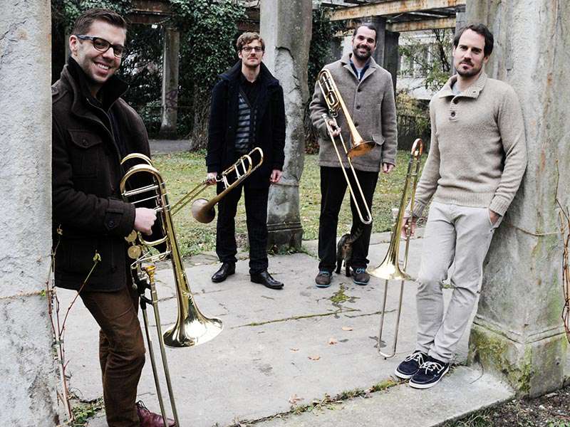 Das Vertigo Trombone Quartet vereinigt vier der kreativsten Posaunisten der deutschen und der Schweizer Szene